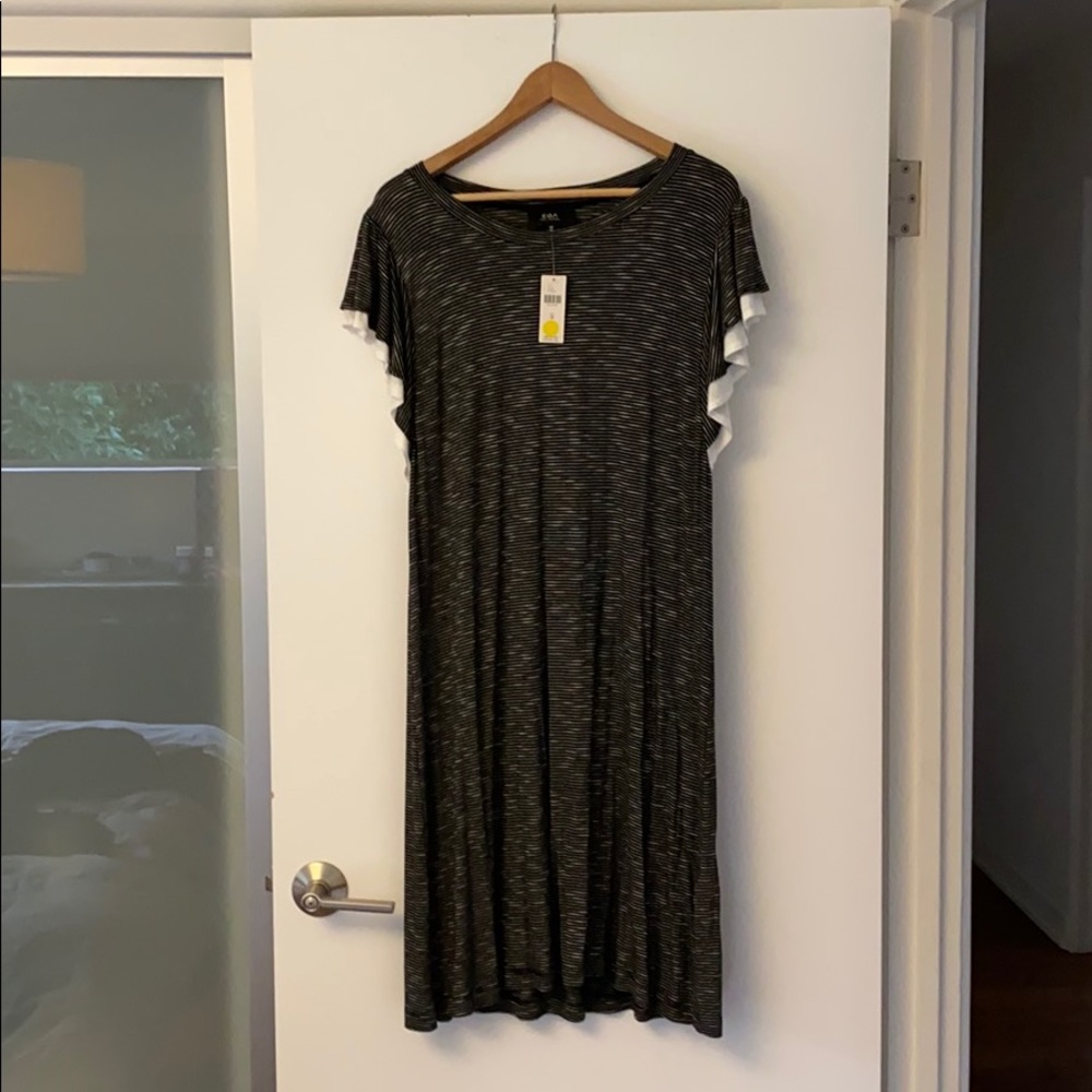 Anthropologie Sonya flutter-sleeved knit dress